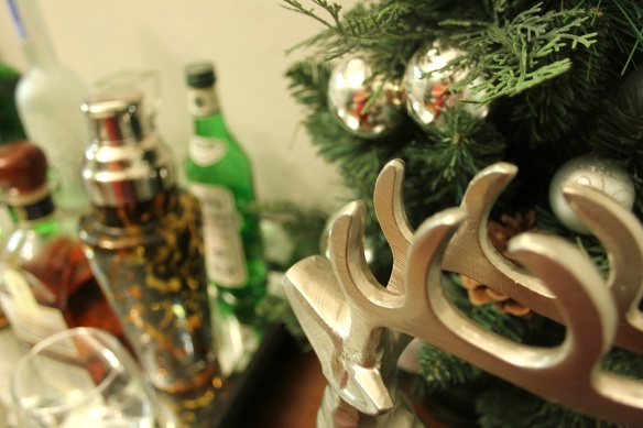 Christmas decor with a hint of my favorite item - a leopard print shaker